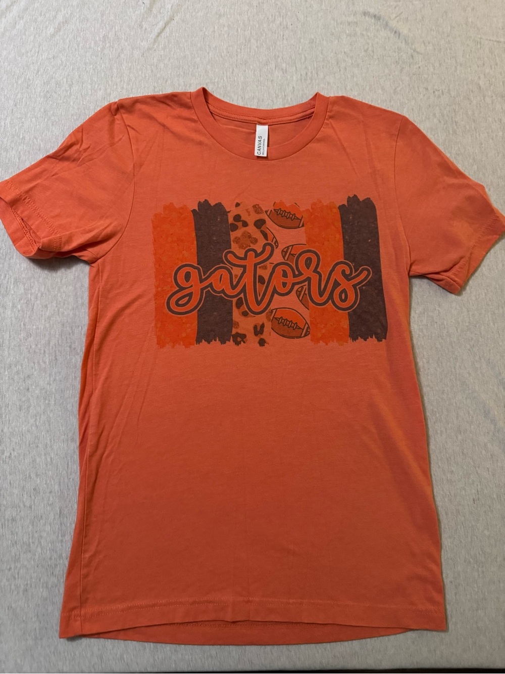Bella Canvas Orange 'gators' Graphic Short Sleeve Tee